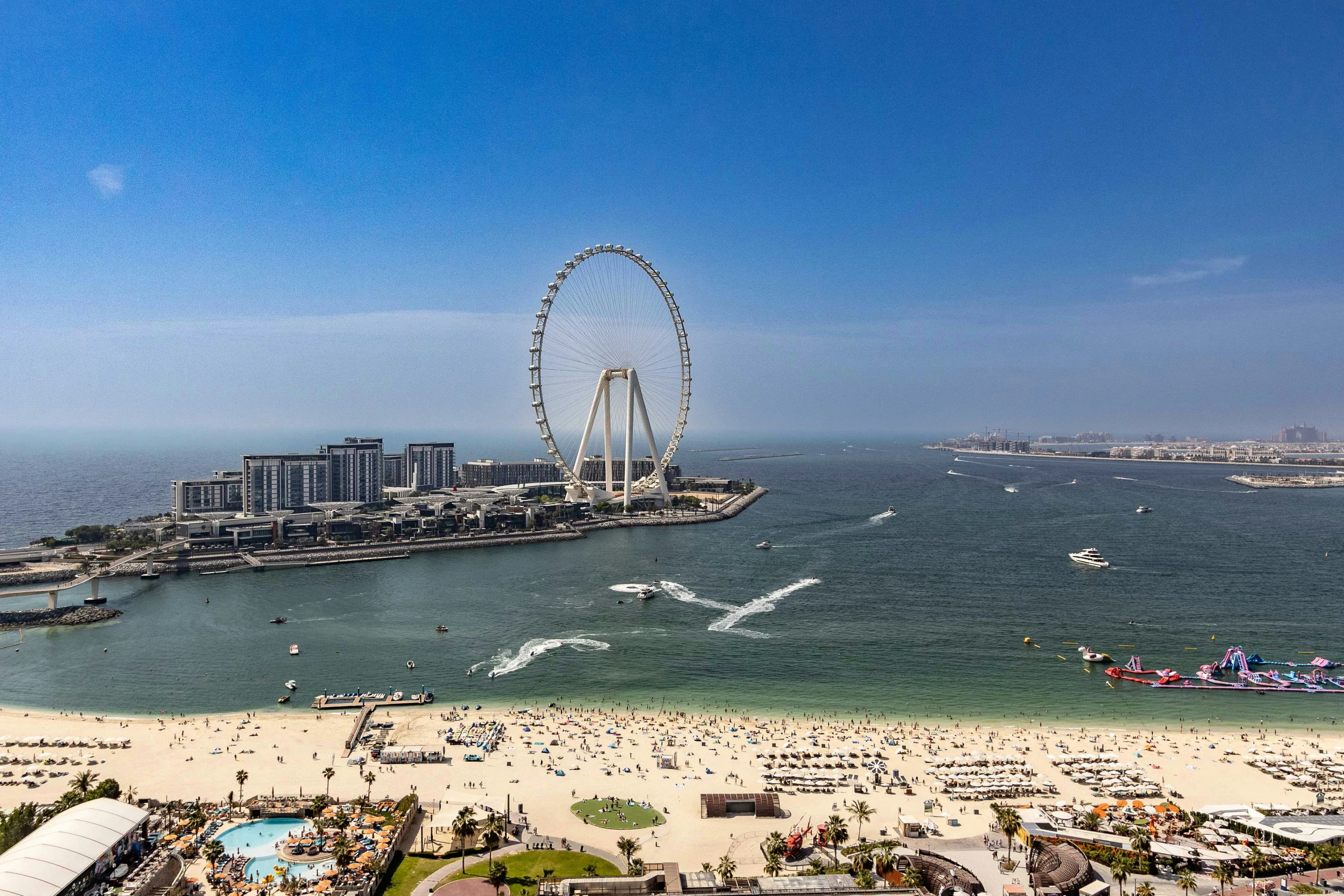 Bird's eye view of Expo City Dubai showing pavilions and landscaping